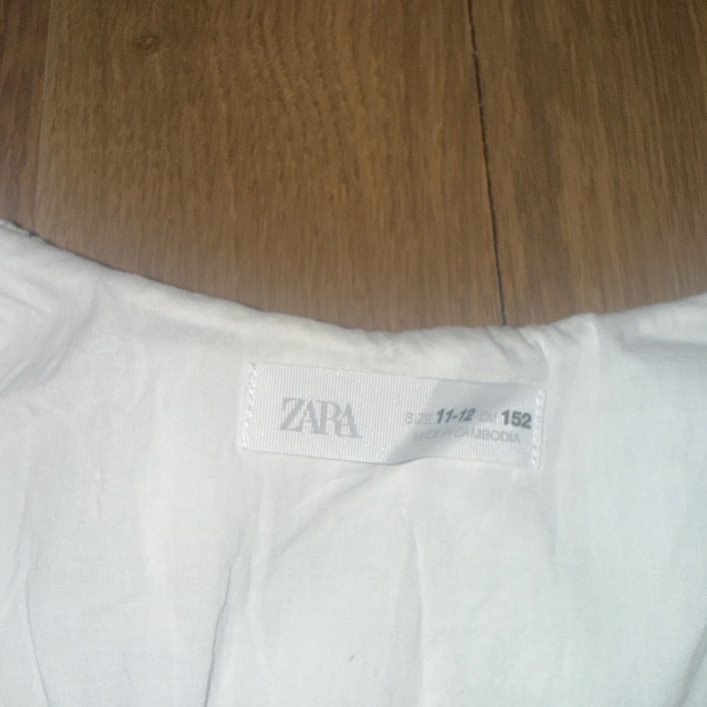 Zara White Ruffle Front Dress - Picture 2 of 4